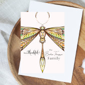 Élégante Carte de remerciements de libellule