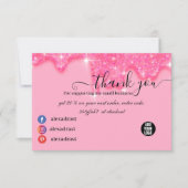 Élégante Carte de remerciements de Parties scintil (Devant)