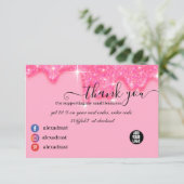 Élégante Carte de remerciements de Parties scintil (Debout devant)