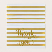 Élégante Carte de remerciements de rayures de gloi (Extérieur déplié)