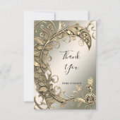 Élégante Carte de remerciements décorative moderne (Devant)