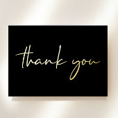 Elégante Carte de remerciements noire à huile de 4