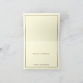 Élégante Carte de remerciements pliée professionne (Intérieur)