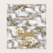 Elégante Carte de remerciements tendance en marbre (Extérieur déplié)