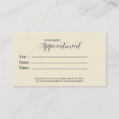 Elégante carte de rendez-vous avant et arrière noi (Dos)