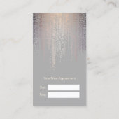 Elégante carte de rendez-vous Blush Confetti Rain (Dos)