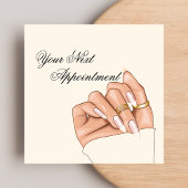 Elégante carte de rendez-vous manicuriste du salon