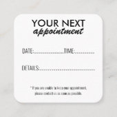 Elégante carte de rendez-vous pour le soin des ani (Devant)