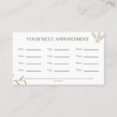 Elégante carte de rendez-vous Spa Salon Beauté (Dos)