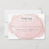 Elégante carte de réponse Bat mitzvah rose aquarel (Devant)