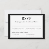 Élégante carte de réponse de mariage avec typograp (Devant)