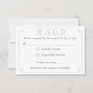 Élégante carte de réponse du Mariage catholique mo