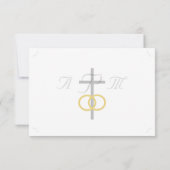 Élégante carte de réponse du Mariage catholique mo (Dos)