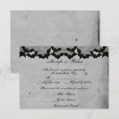 Élégante carte de réponse du Mariage de dentelle g (Devant / Derrière)