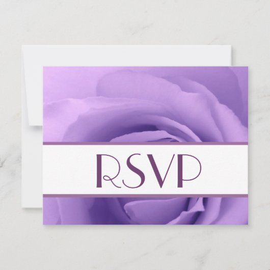 Élégante carte de réponse du Mariage RSVP Rose vio (Devant)