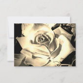 Élégante carte de réponse Mariage catholique Rose (Dos)