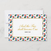 Elégante carte de réponse RSVP de mariage en AFRIQ (Dos)