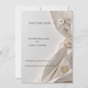Élégante carte de réservation de mariage minimalis