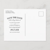 Élégante carte de sauvegarde de date de photo flor (Dos)