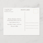 Élégante carte de sauvegarde de date en vert menth (Dos)