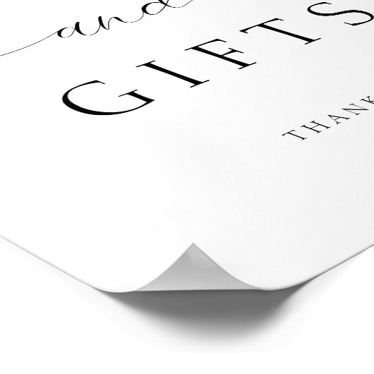 Elégante carte de script et tableau Mariage de cad (Coin)