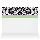 Elégante carte de séjour damassé (Intérieur Horizontal (haut))