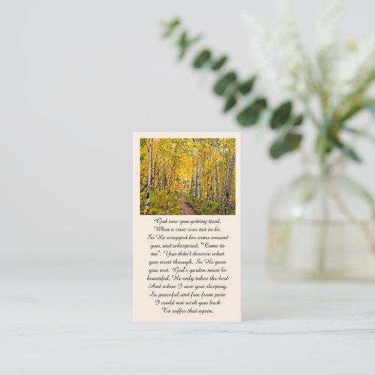 Élégante carte de service commémorative de la fête (Debout devant)