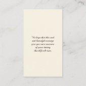 Élégante carte de service commémorative de la fête (Dos)