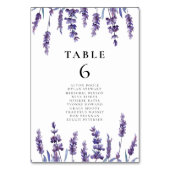 Elégante carte de sièges mariage lavande fleurie (Par défaut)