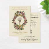 Élégante carte de souvenir de la première sainte c (Bureau)