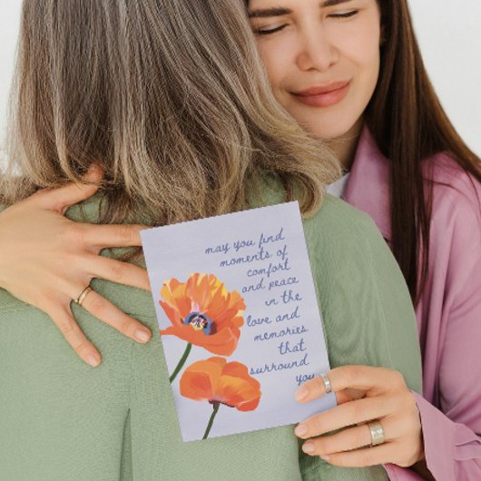 Elégante carte de sympathie florale simple