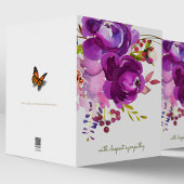 Élégante carte de sympathie florale violette