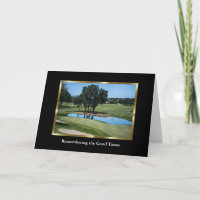 Elégante carte de sympathie pour un golfeur
