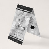 Elégante carte de table 10th Tin Mariage Anniversa (Back)