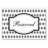 Elégante carte de table de la réception de mariage (Dos)