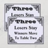 Elégante carte de table de l'ornement victorien #3 (Devant / Derrière)