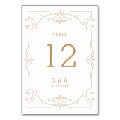 Elégante carte de table de mariage classique moder (Par défaut)