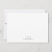 Élégante carte de table de réception à la frontièr (Dos)