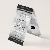 Élégante carte de table du 25e anniversaire du Mar (Back)