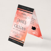 Elégante carte de table du 35e anniversaire du Mar (Back)