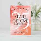 Elégante carte de table du 35e anniversaire du Mar (Debout devant)