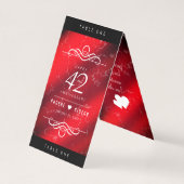 Elégante carte de table du 42e anniversaire du Mar (Back)