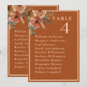 Élégante carte de table Mariage en terre cuite Boh (Devant / Derrière)