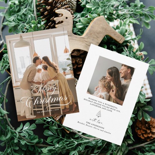 Elégante carte de vacances de la famille de Noël