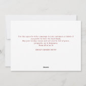 Elégante carte de vacances de Noël Pine Tree Busin (Dos)