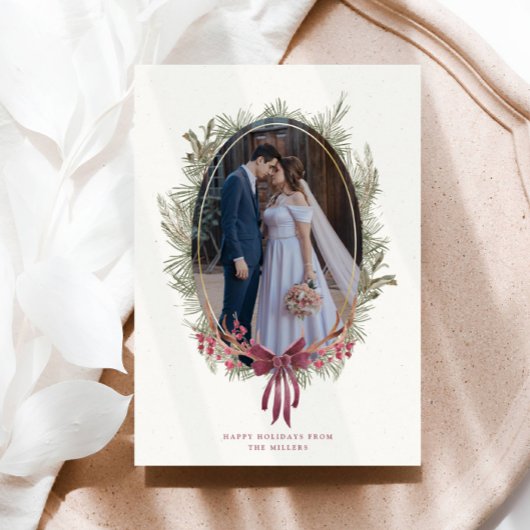 Élégante Carte de vacances en hiver Végétation sim