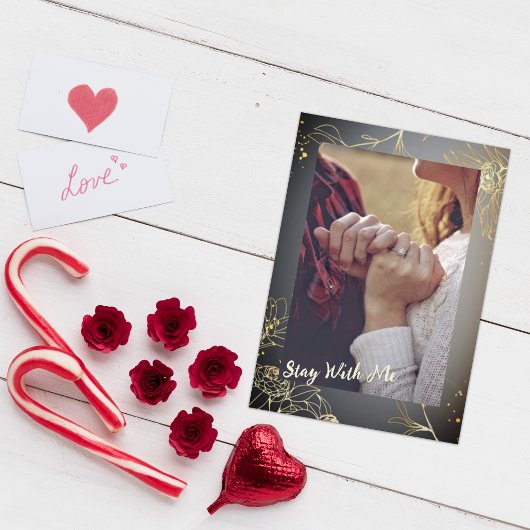 Elégante carte de vacances en or