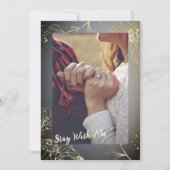 Elégante carte de vacances en or (Devant)