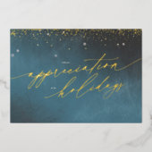 Elégante carte de vacances Foil d'entreprise (Recto)