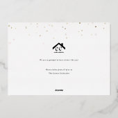 Elégante carte de vacances Foil d'entreprise (Verso)